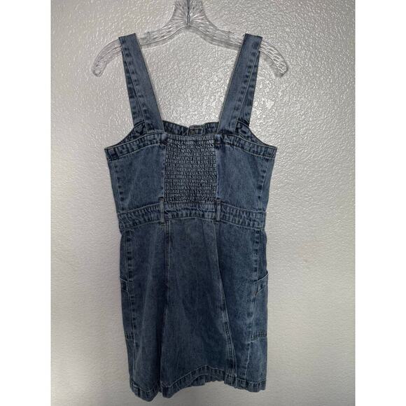 Habitual Mini Overall Denim Dress Size S - Picture 2 of 4